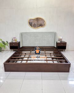 tempat tidur jati minimalist