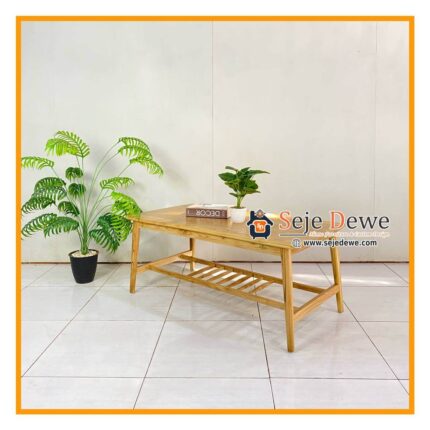 Meja Kopi Minimalis Kayu Jati