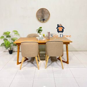 Meja Makan Jati set 4 Kursi