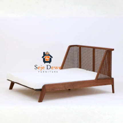 Tempat tidur Rattan Modern Jati Jepara